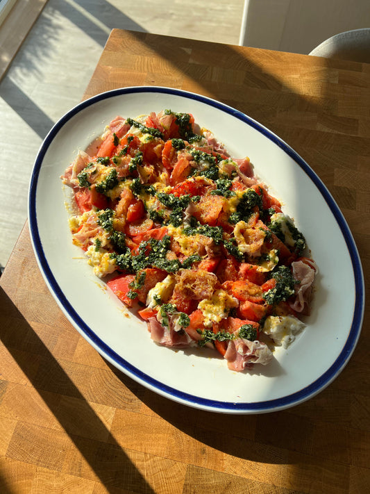 Frozen Shaved Nectarine Salad