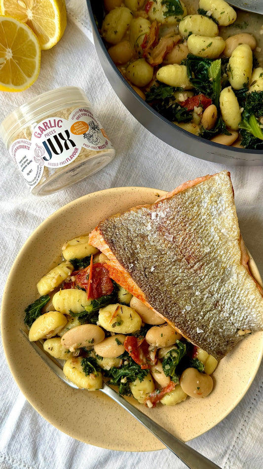 NO CHOP GARLICKY BUTTER BEAN GNOCCHI