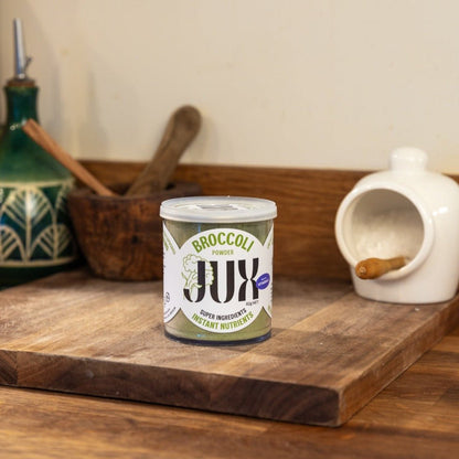 JUX food freeze dried Broccoli powder in a kitchen